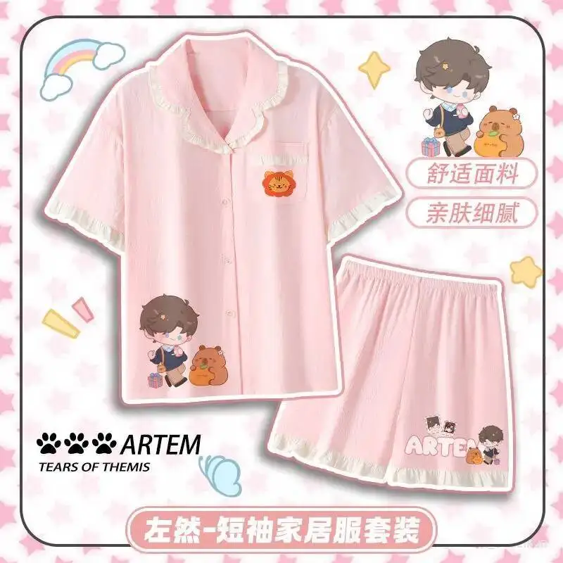 

Anime Game Summer Tears Of The Themis Cos Artem Wing Luke Pearce Marius Vilhelm Unisex Sweet Pamas Home Wear Set Gift