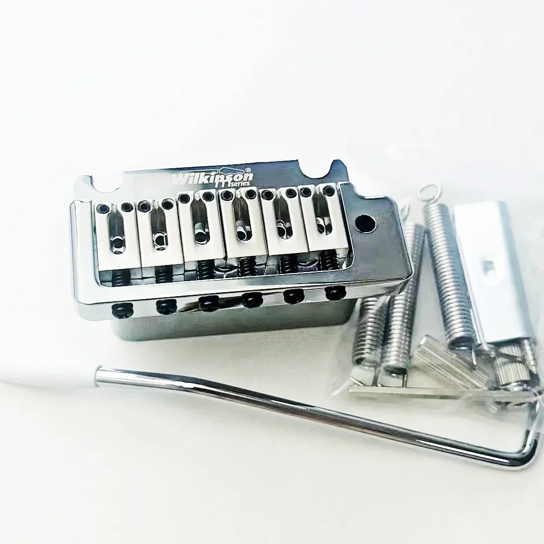 

2 point chrome silver double swing electric guitar tremolo system bridge WOV08 post distanc