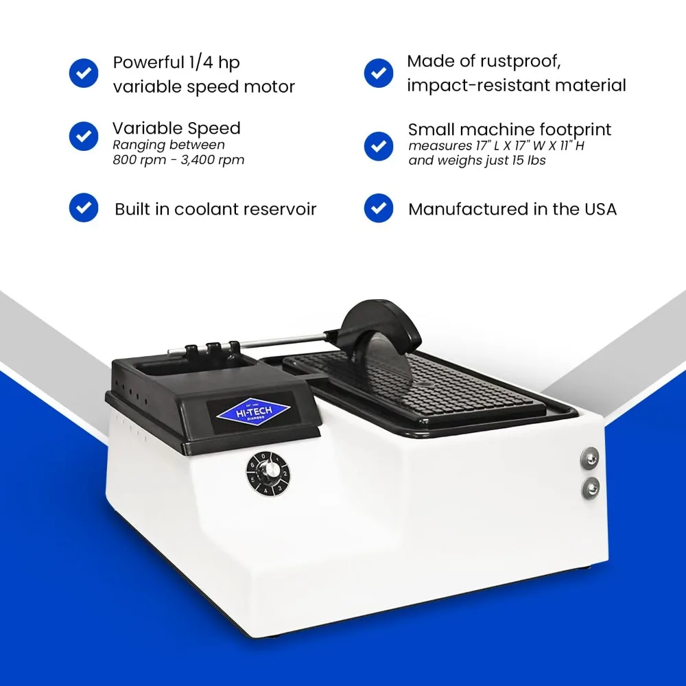 Sega lapidaria per taglio di roccia, pietra e vetro - Attrezzatura da 6 pollici per tagliare, rifinire e segare pietre e vetro