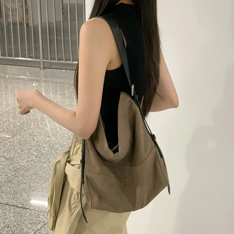 

Minimalist Retro Cotton Tote Bag 2025 Laid-back Women's Large-capacity Single-shoulder Designer Luxury Bag