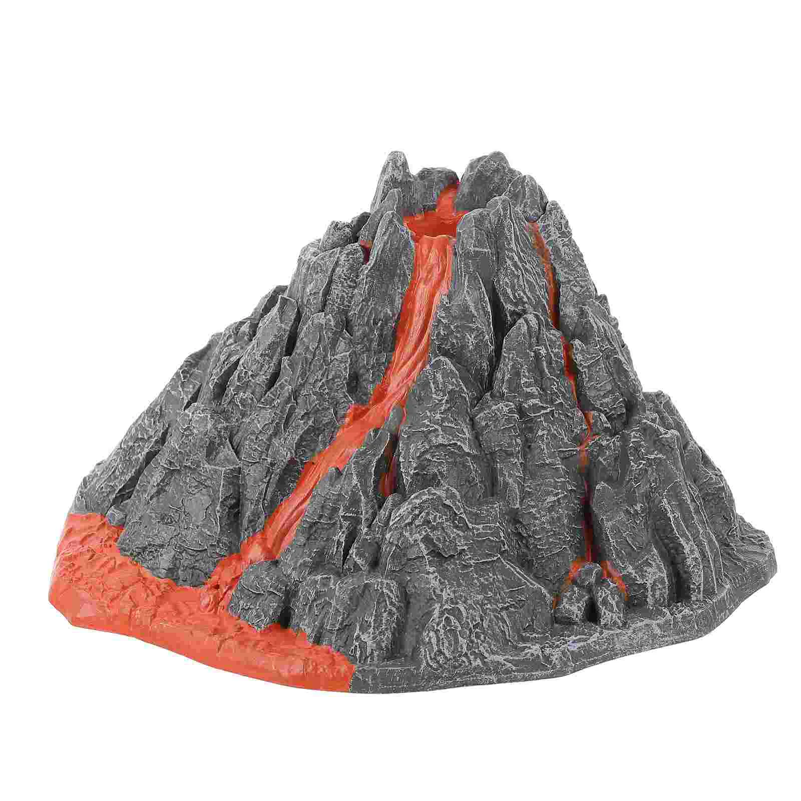 

Toy Static Volcano Model Crafts Volcanic Eruption Fish Tank Ornament Micro Landscaping Grey Landscape Plaything Child