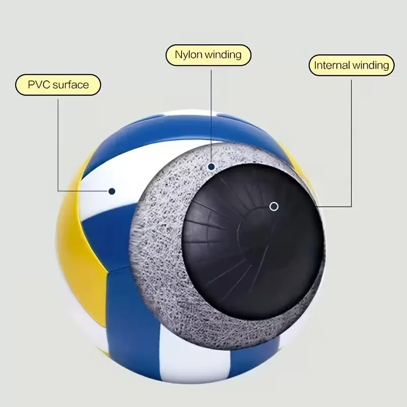 1Pcs No.5 Soft Leather Volleyball for Adults, Suitable for Competition and Training, Wear-Resistant, Non-Slip, and Gentle on Hands, Suitable for Beach Games, Play, Gym, and Training