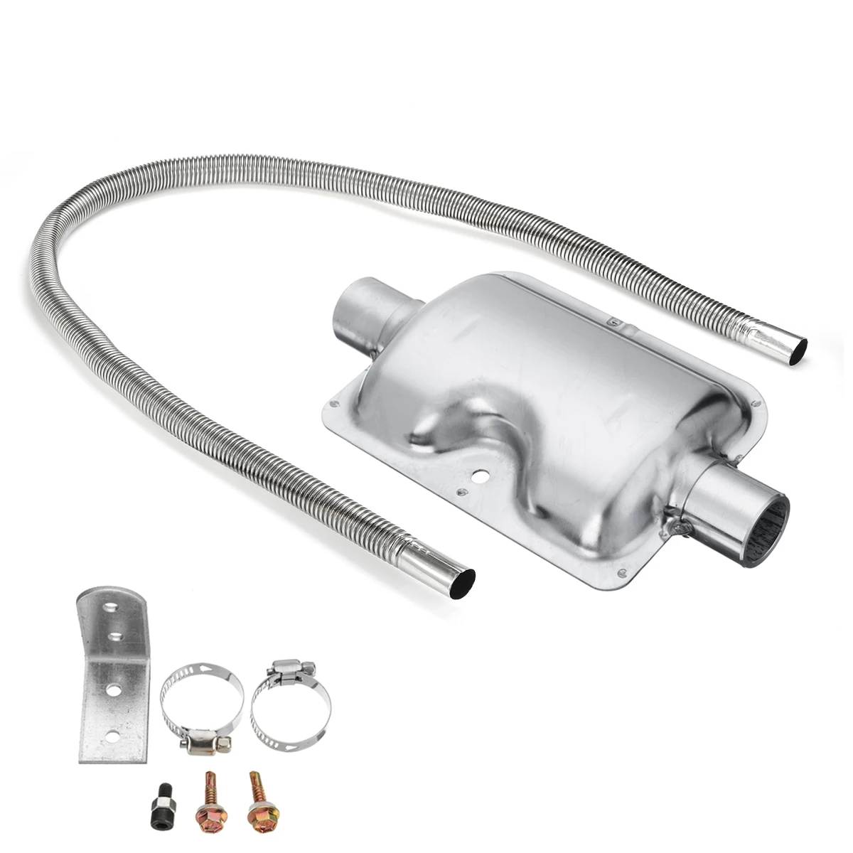 60cm Stainless Steel Exhaust Pipe 24mm Silencer Muffler For Car Parking Air Diesel Heater