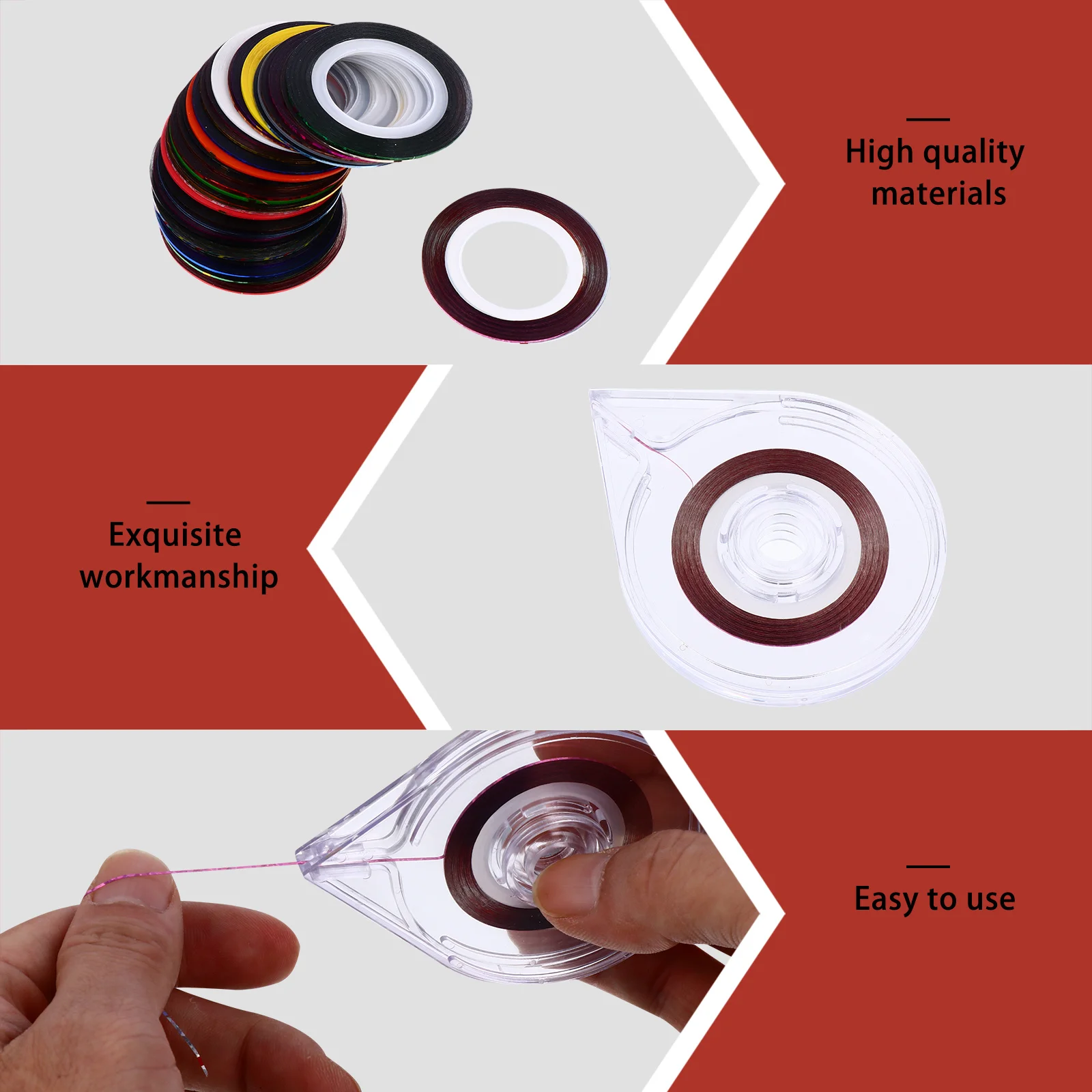 

1Set Nail Striping Tape Self-Adhesive DIY Manicure Decor for Christmas Halloween Party Nail Art Design Tools