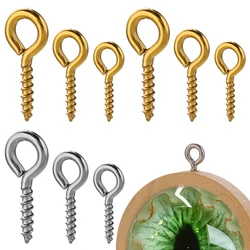 100 pièces/lot épingles à vis en acier inoxydable pour pendentif vis en fer crochets à vis fermoirs pour Cabochon perles percées bricolage fabrication de bijoux