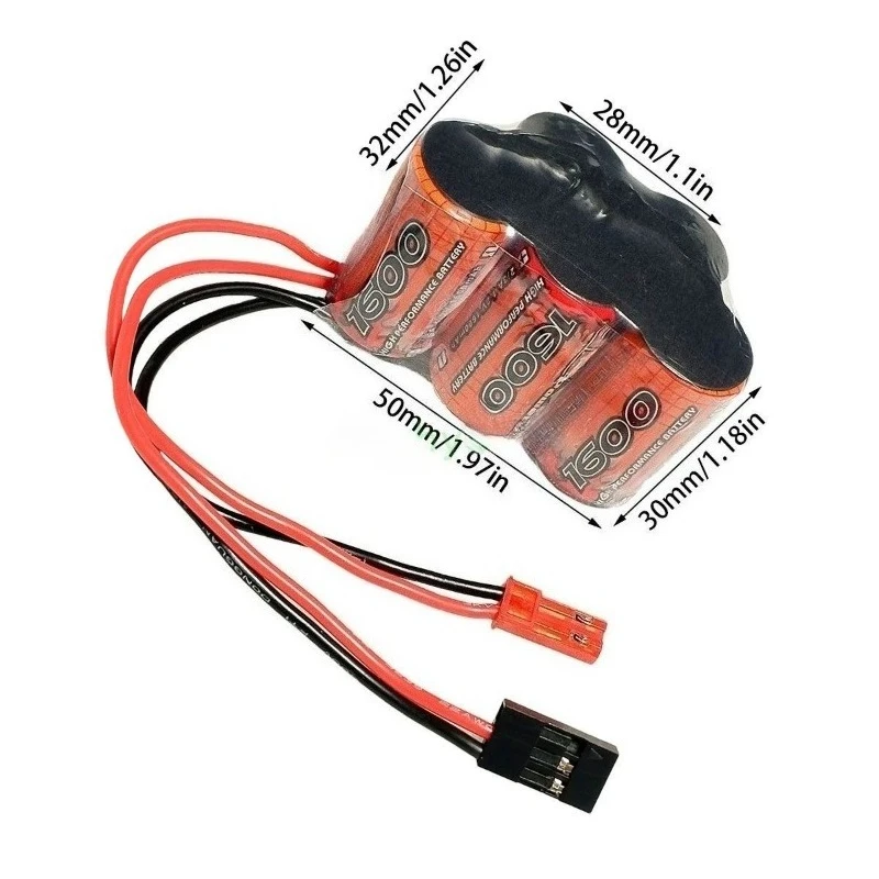 1600mAh 6V 2/3A NiMH Trap Straight RX Battery for HSP for Tamiya for Kyosho for HPI for SH for Henglong 1/8 1/10 Nitro RC Car