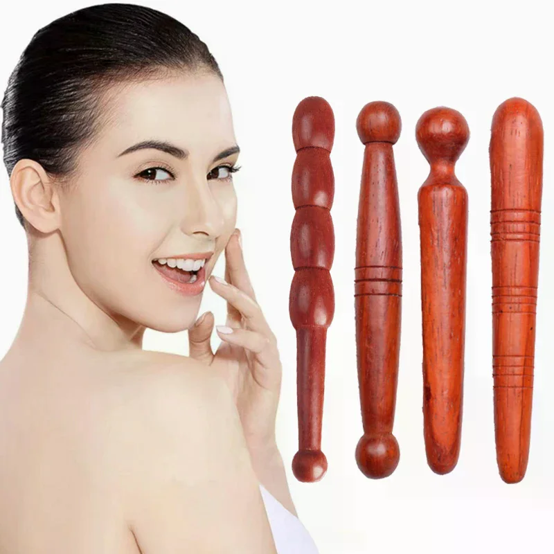 

Wooden Muscle Roller Stic Roller Stick Acupoint Points Massager Deep Tissue Fascia Massager Foot Back Body Therapy Massage Tools