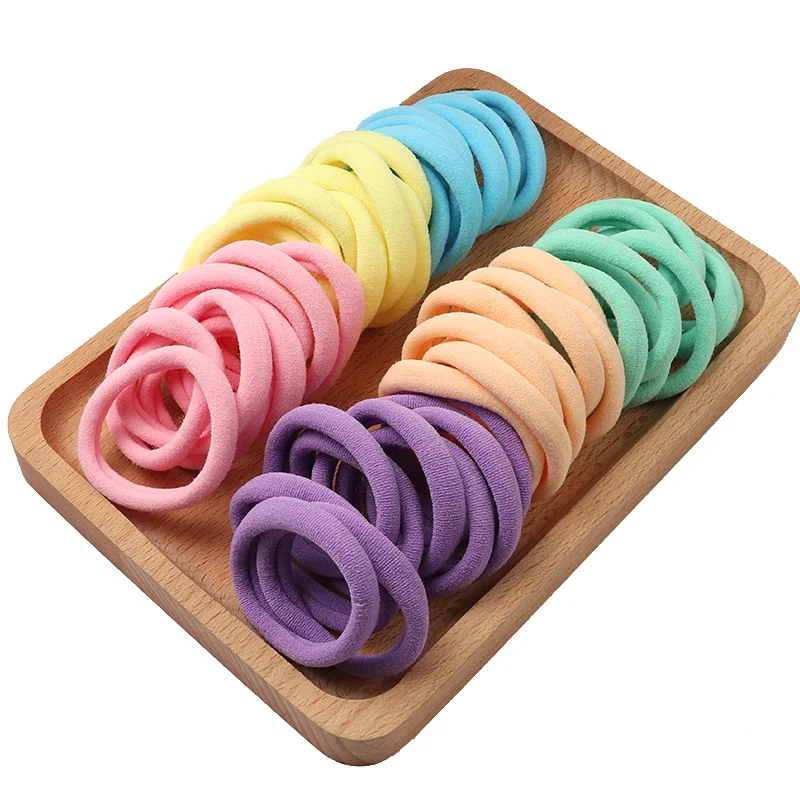 50 штук черно-белых резинок для волос, женские резинки для волос, высокоэластичные резинки для волос, резинки для волос.