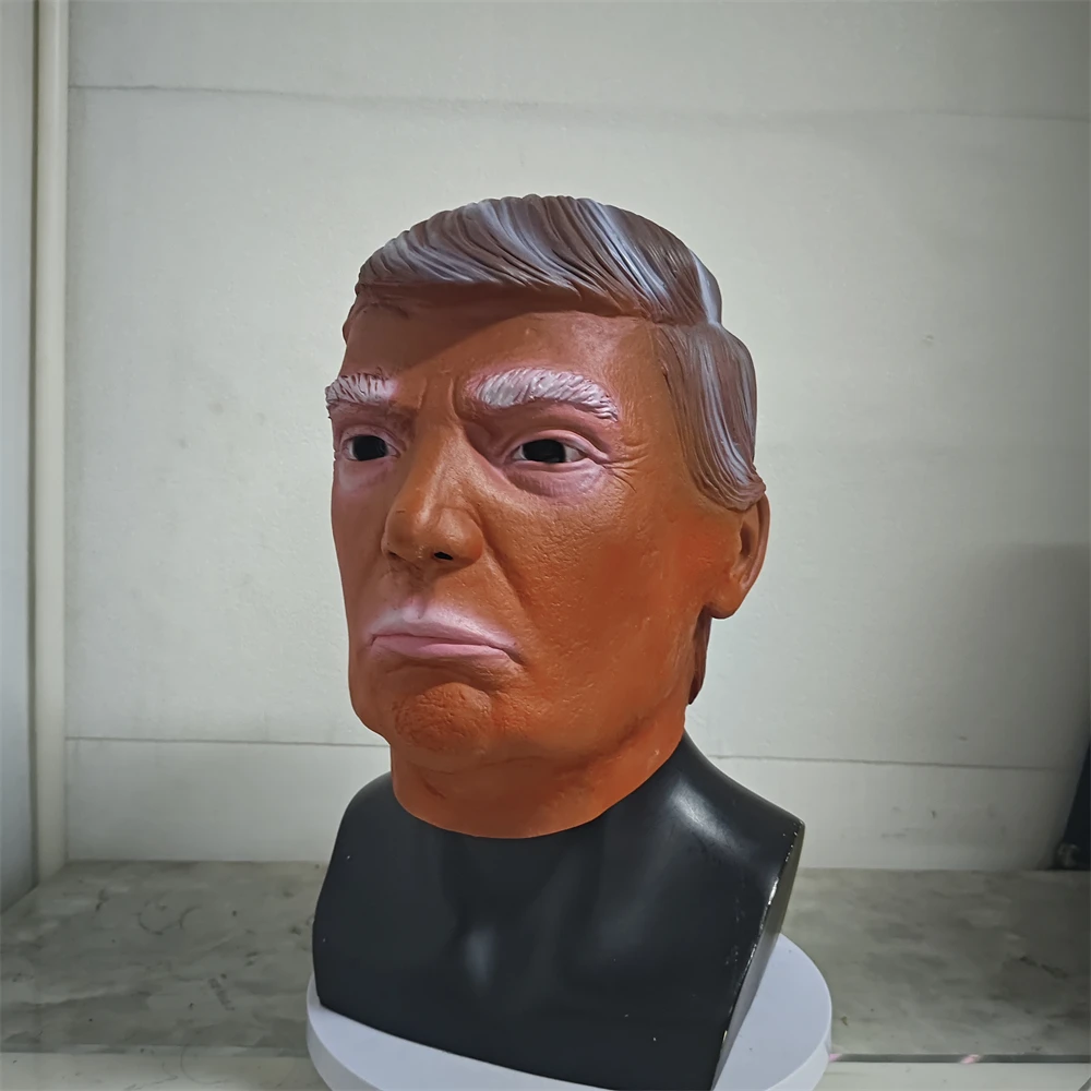 Latex Donald Trump Realistic Celebrity Mask American Campaigner Cosplay Mask Presidential Candidate Mask Orange Prank Head Cover