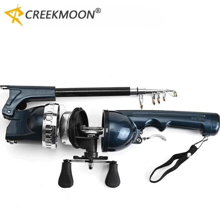 Upgraded Portable Folding Fishing Rod with Stainless Steel Telescopic Flying Rod and Reel, Mini Fishing Rod for Outdoor Fishing