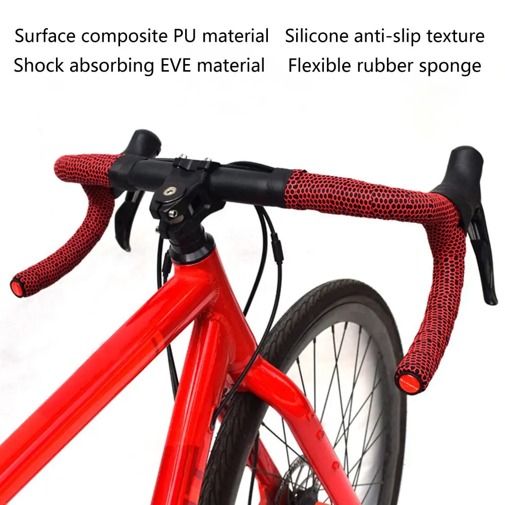 Simple Using 2Pcs Practical Winding Type Handlebar Wrap 4 Colors Bicycle Handlebar Tape Not Stuffy   for Bicycle