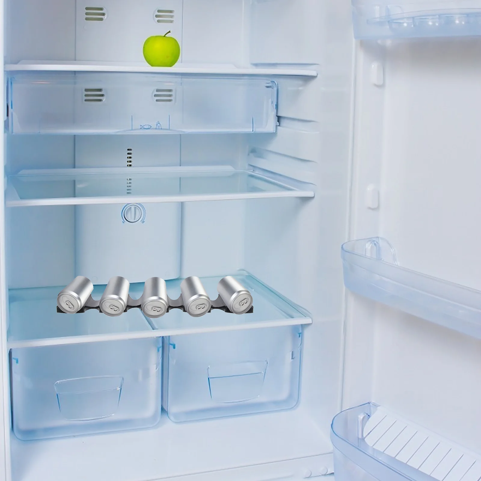 

Silicone Can Bottle Organizer Fridge Beer Storage Rack Flexible Space Saving Soda Can Dispenser Refrigerator Beverage Holder Mat