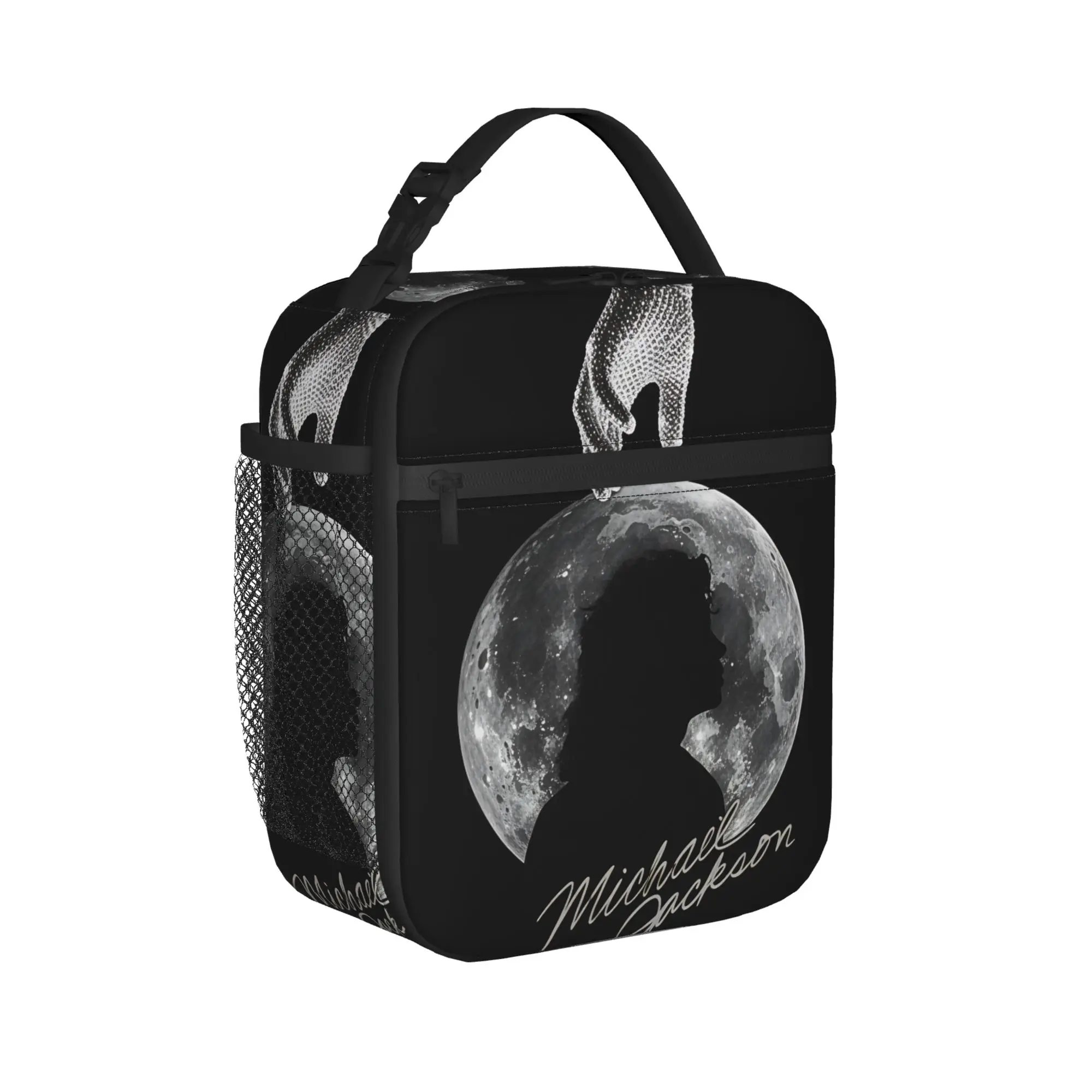 Michael Jackson Lunch Bag  Portable Lunch Box Unisex School Graphic Cooler Bag Casual Waterproof Thermal Tote Handbags