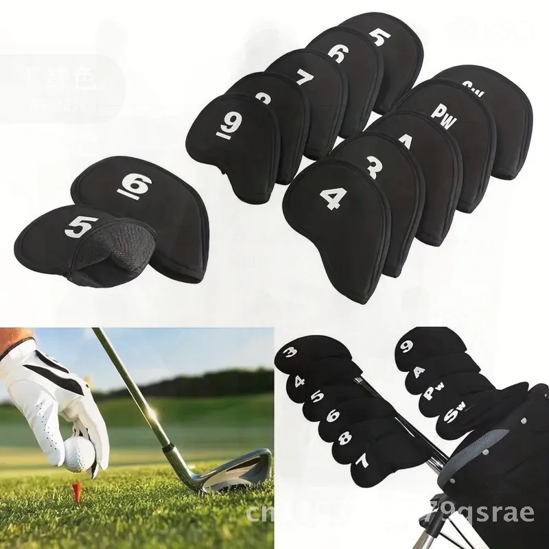 10 عبوات من أغطية رأس نادي الجولف الواقية من مواد الغوص لخيارات نوادي الجولف باللون الأسود والأحمر والأزرق - هدية لمستلزمات الجولف
