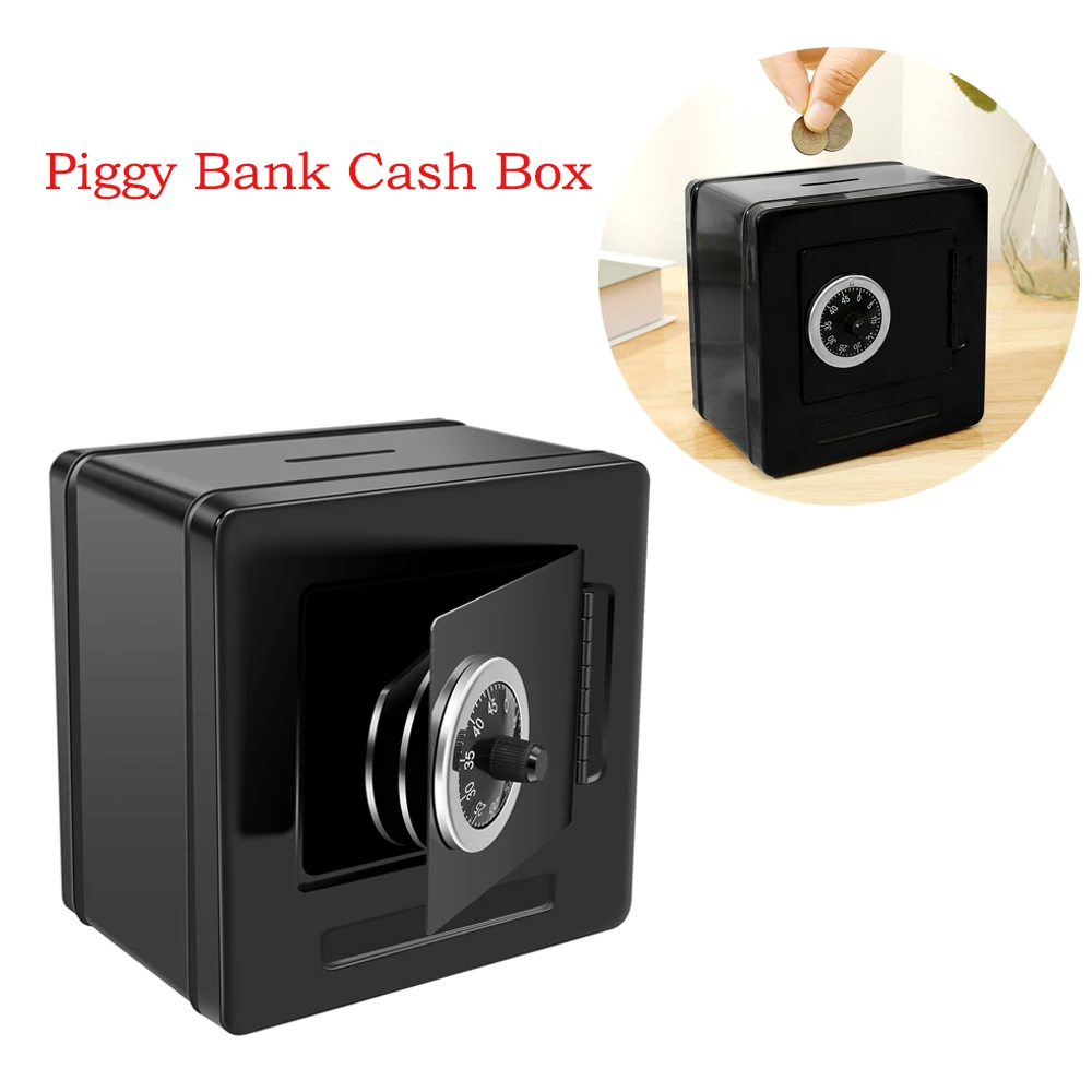 Money Box Piggy Bank Cash Box with Combination Lock Coin Storage Box Money Saving Box Gift for Helps Kids Adults of Saving