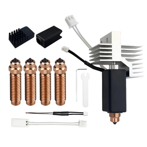 Imagen 2 del producto Para Elegoo Centauri Carbon 0,2/0,4/0,6mm extrusora ensamblada Hotend Kit para boquillas CC calcetines de silicona con calefacción de cerámica