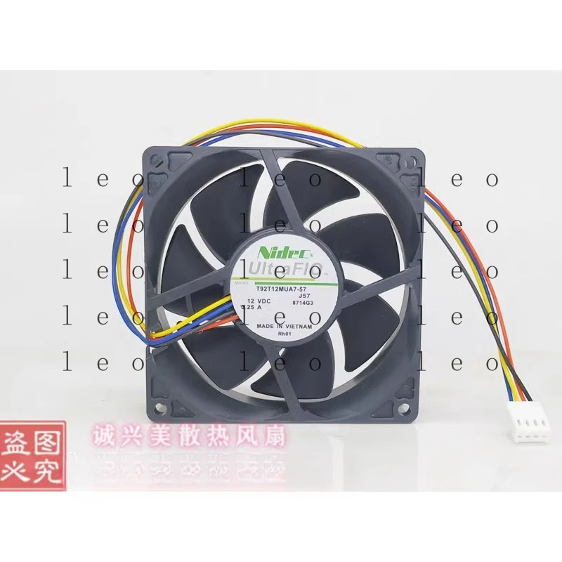 EE  1 pcs    Fan T92T12MUA7-57 DC 12V 0.25A 9025 9cm 4-PIN  cooling fan *cm