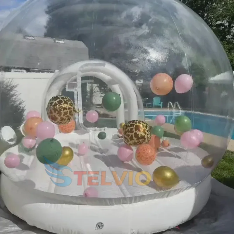 Commercial Grade PVC 3m Bouncy Bubble House Party Event Bubble Dome Tent Kids Clear Dome Balloon Garden Tent Bubble House