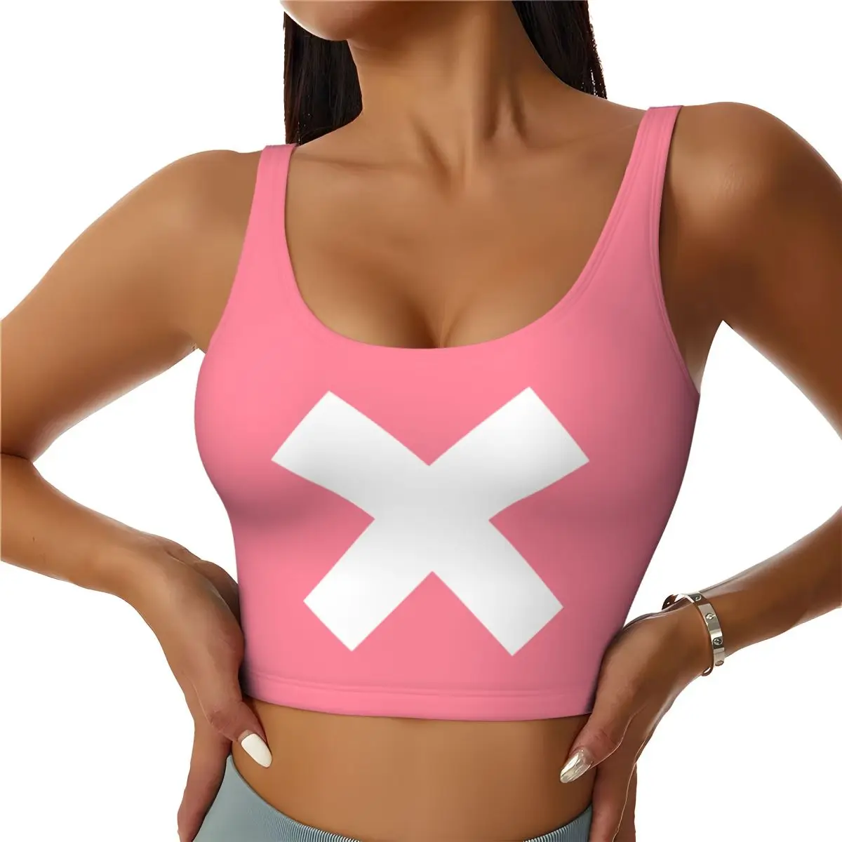 

Custom Women Chopper Japan Manga Sports Bras High Impact Gym Workout Yoga Crop Tank Tops