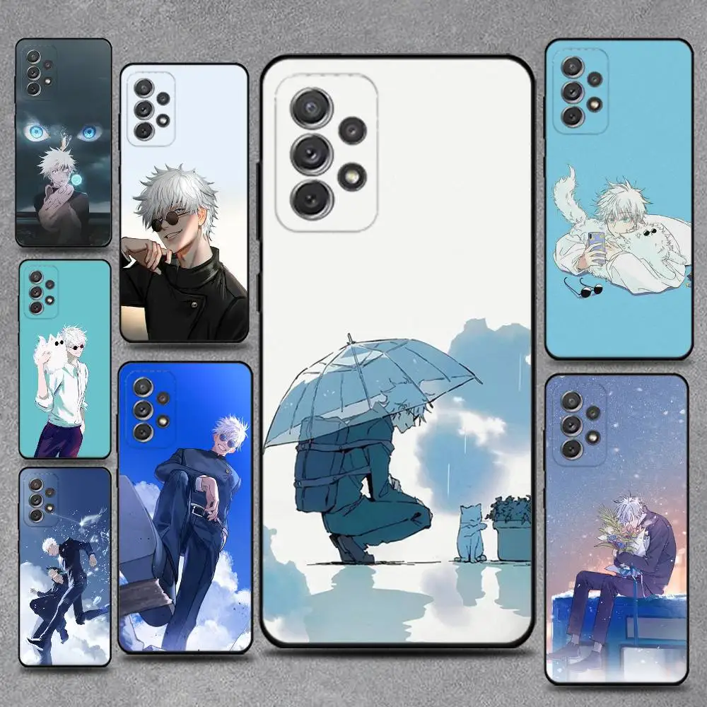 

S-Satorus G-Gojos Phone Case For Samsung S25,S24,S21,S22,S23,S30,Ultra,S20,Plus,Fe,Lite,Note,10,9,5G Black Cover