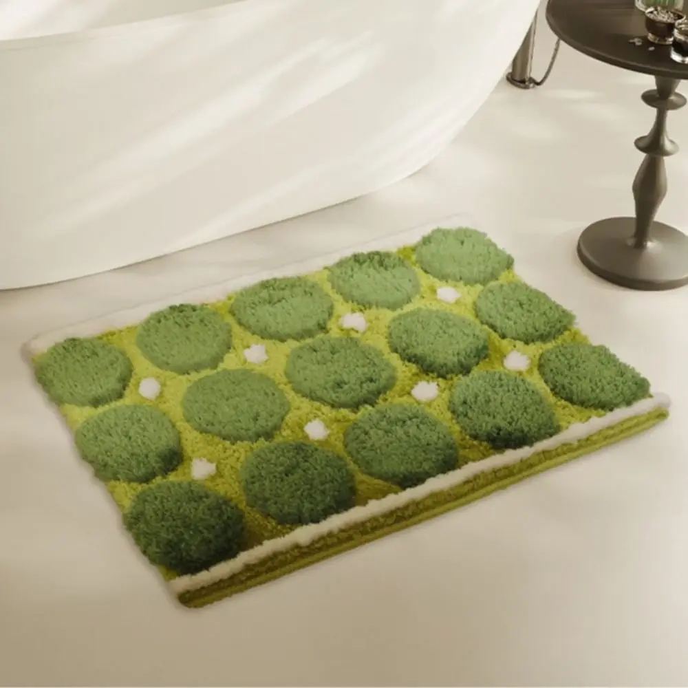 Fun Extra Soft Moss Plush Carpet Non-Slip Fluffy Green Moss Rug Strong Absorbent Thickened Cute Bathroom Runner Autumn