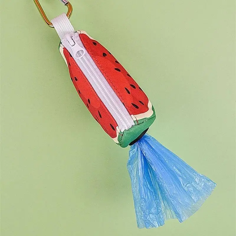 L74D Practical Dog Poop Bag Dispenser Zippered Poop Bag Holder Waste Bags Container