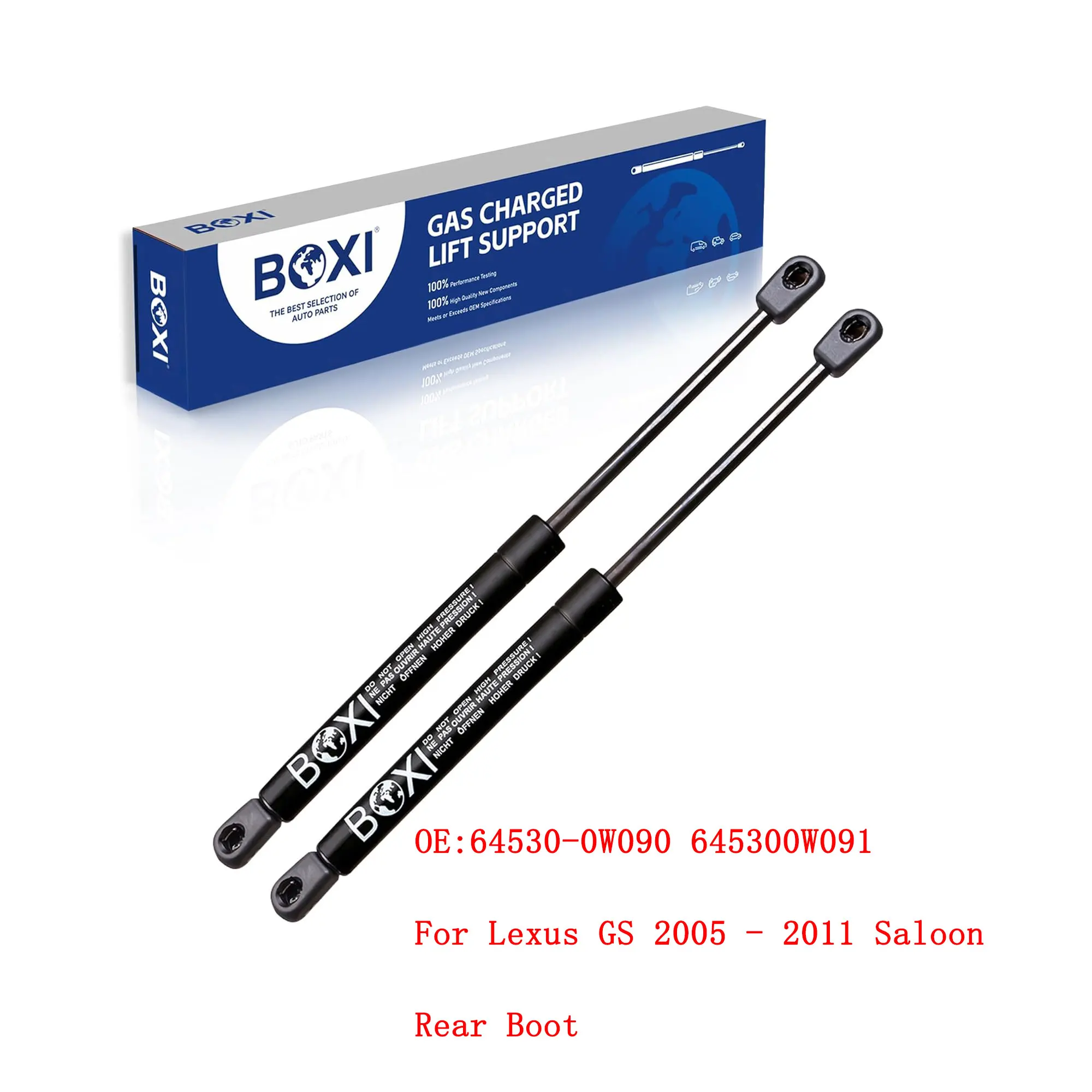 

2Pcs Rear Boot Gas Spring Lift Support 64530 - 0W090 645300W091 For Lexus GS 2005 - 2011 Saloon Gas Springs Lifts Struts