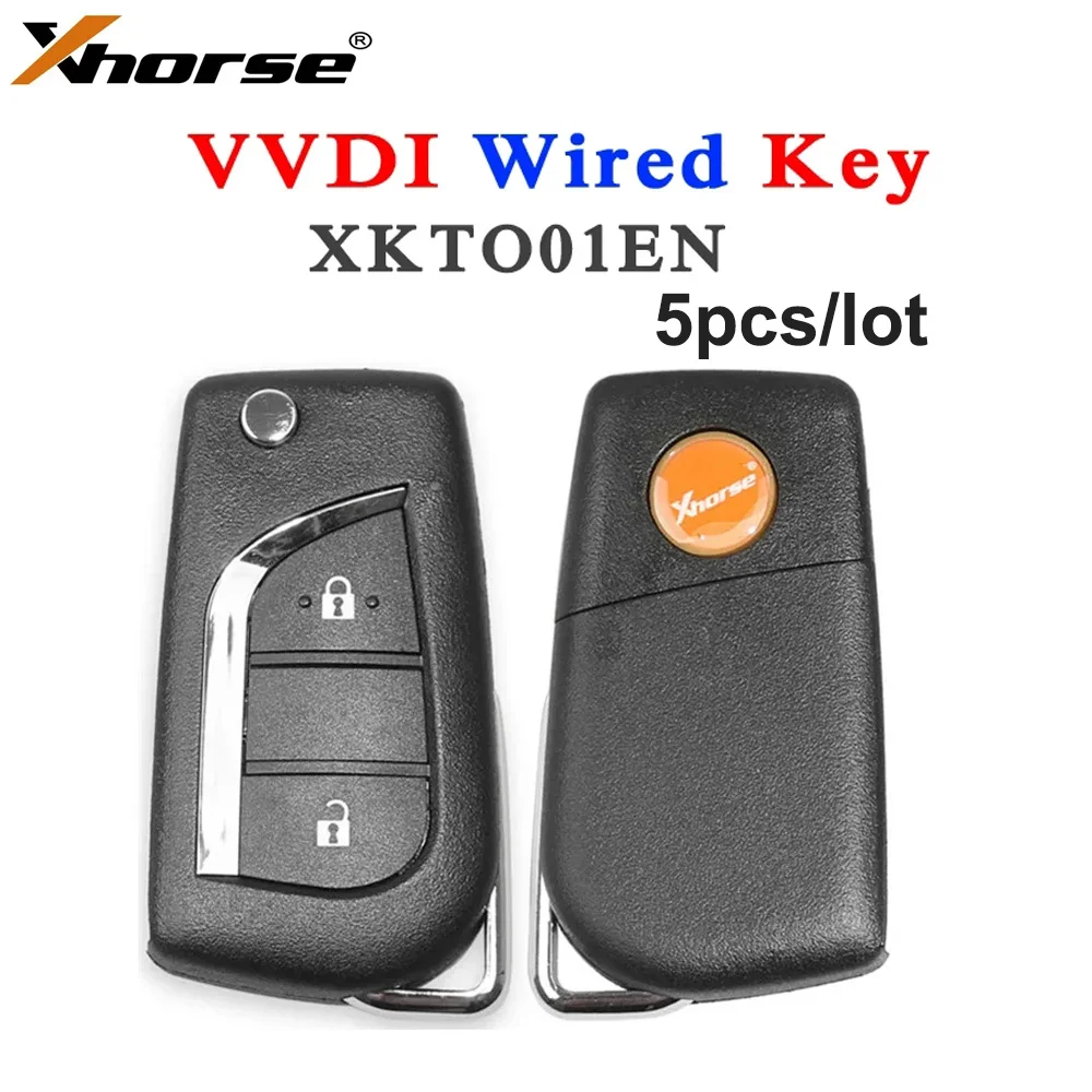 

5pcs/lot Xhorse XKTO01EN Universal Remote Key for Toyota 2 Buttons for VVDI2 Tools