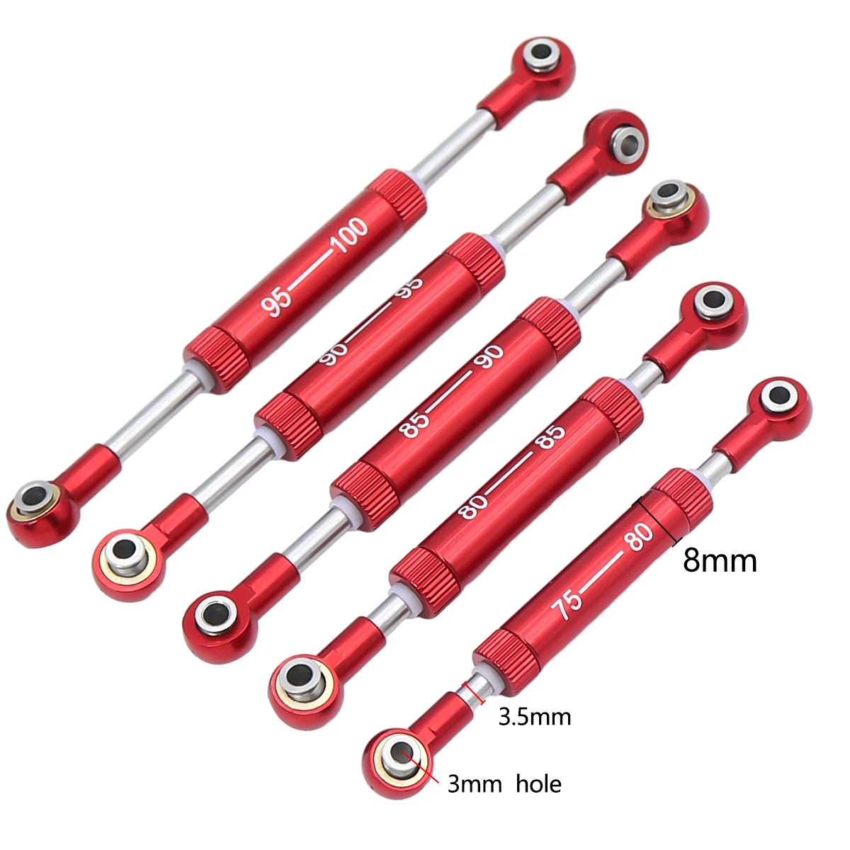 Adjustable Steering Link Rod Servo Linkage 75-100mm For 1/10 RC Crawler Axial SCX10 90046 Tamiya CC02 HSP Trx4 Upgrade Parts