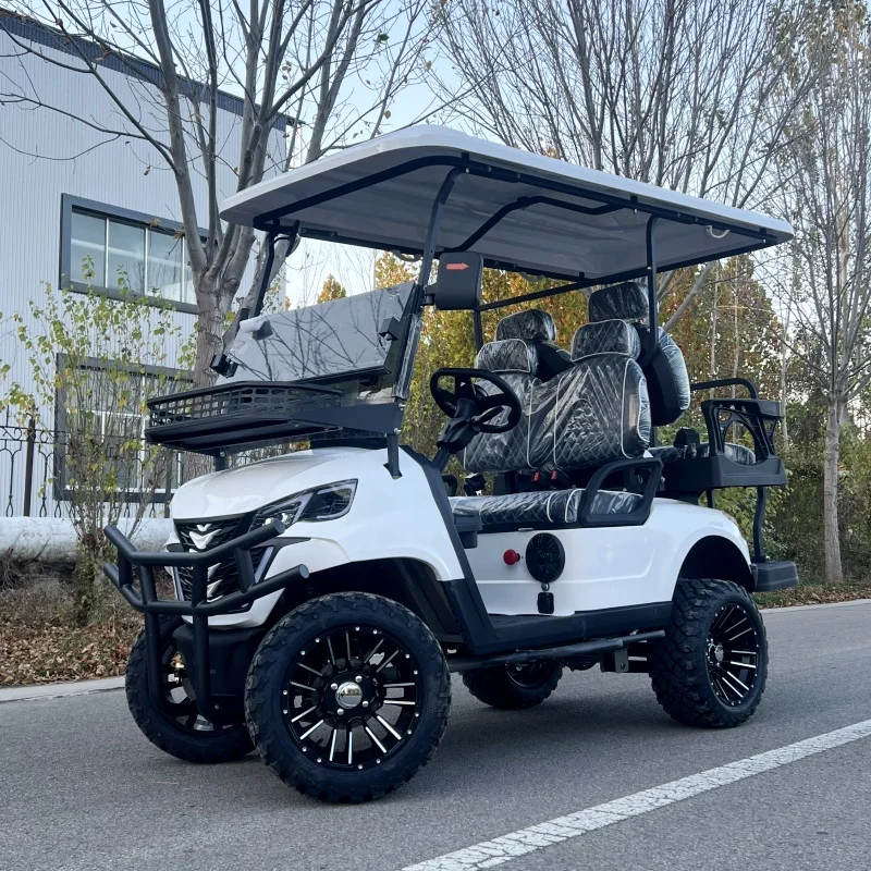 Garden Off Road Villa 48v/72v Electric Golf Cart Street Legal 4+2 6 Seater 5kw Lithium Golf Kart Buggy Hunting Golf Cart