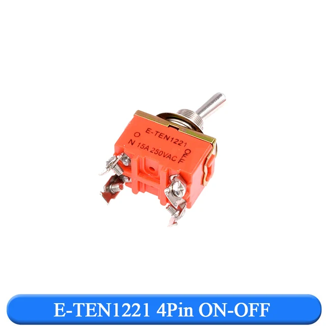 New High Quality 15A 250V SPST 2 4 6 Terminal ON OFF Toggle Switch Self-locking Waterproof cap