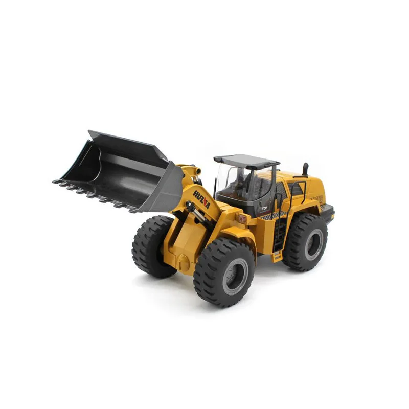 2025 Huina 1583 Bagger Bulldozer Ladewagen 1:14 Vollformatige Zehn-Wege-Lade- und Entlademaschine Modelltechnikfahrzeug