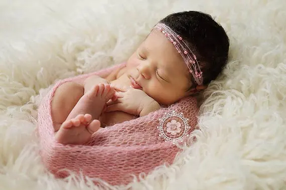 Newborn Baby Photography Props Mohair Swaddling Wrap Cloth Stretch Long Ripple Swaddle Blanket Photo Shoot