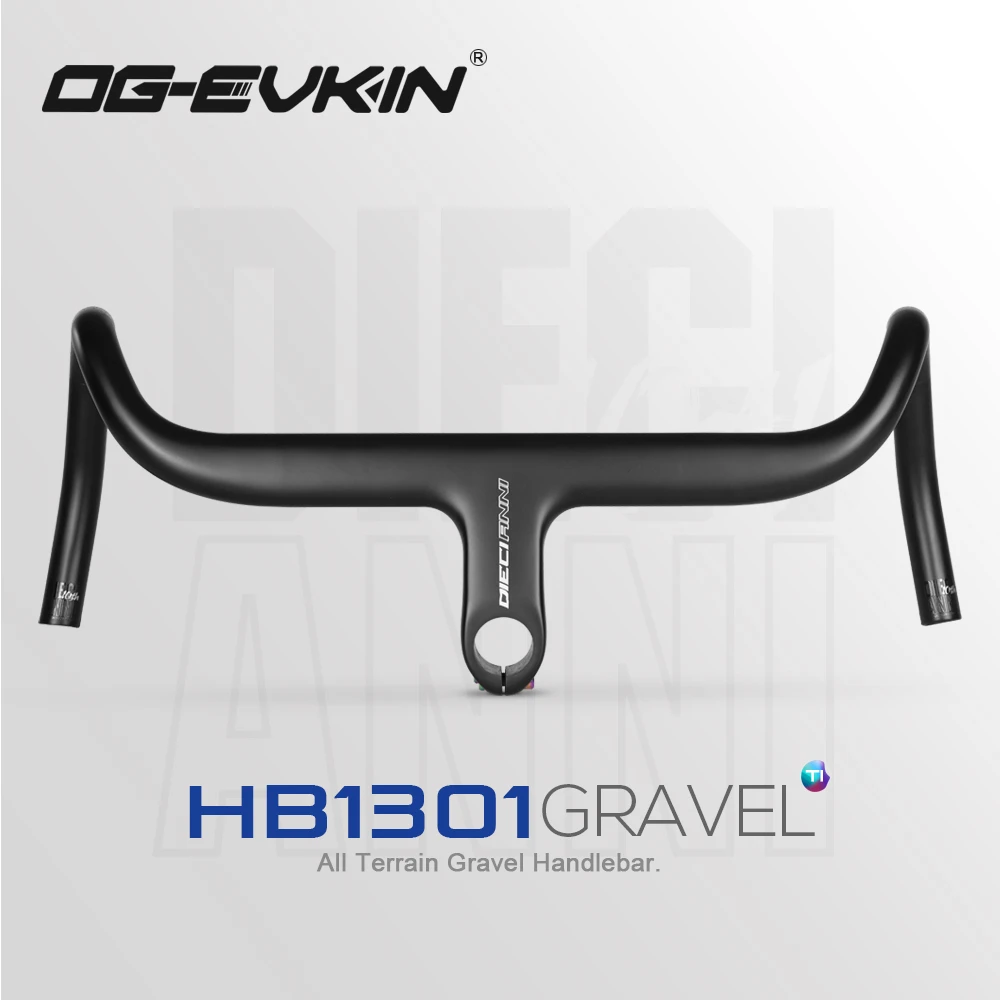 OG-EVKIN HB1301 Carbon Gravel Handlebar Integrated Hidden Cable 28.6mm 31.8mm DI2 for Travel Cycling Bicycle Bike Accessories