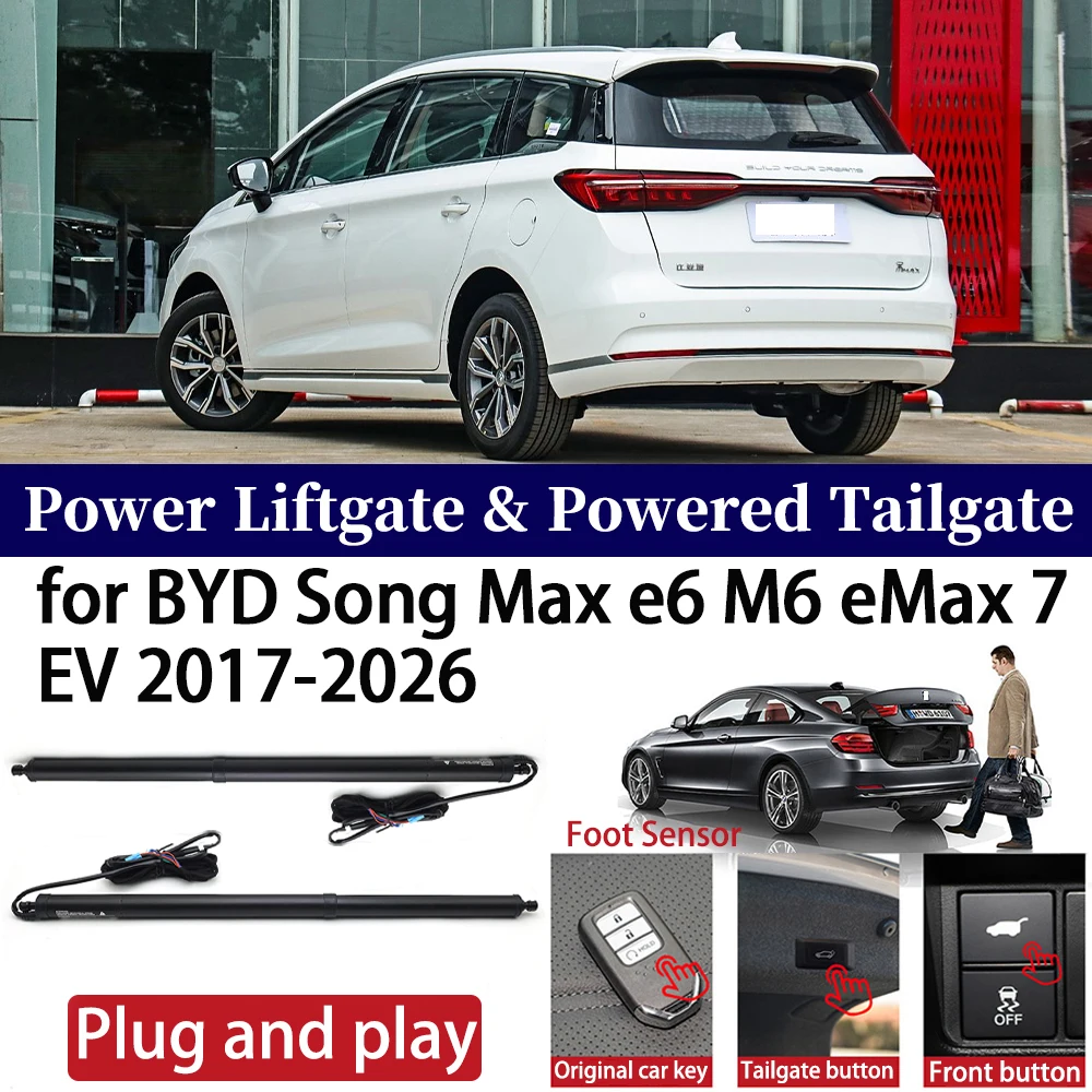 for BYD Song Max e6 M6 eMax 7 EV 2017-2026 Car Auto Power Electric Tailgate Liftgate Lift Trunk Closer System Boot Lift Motor