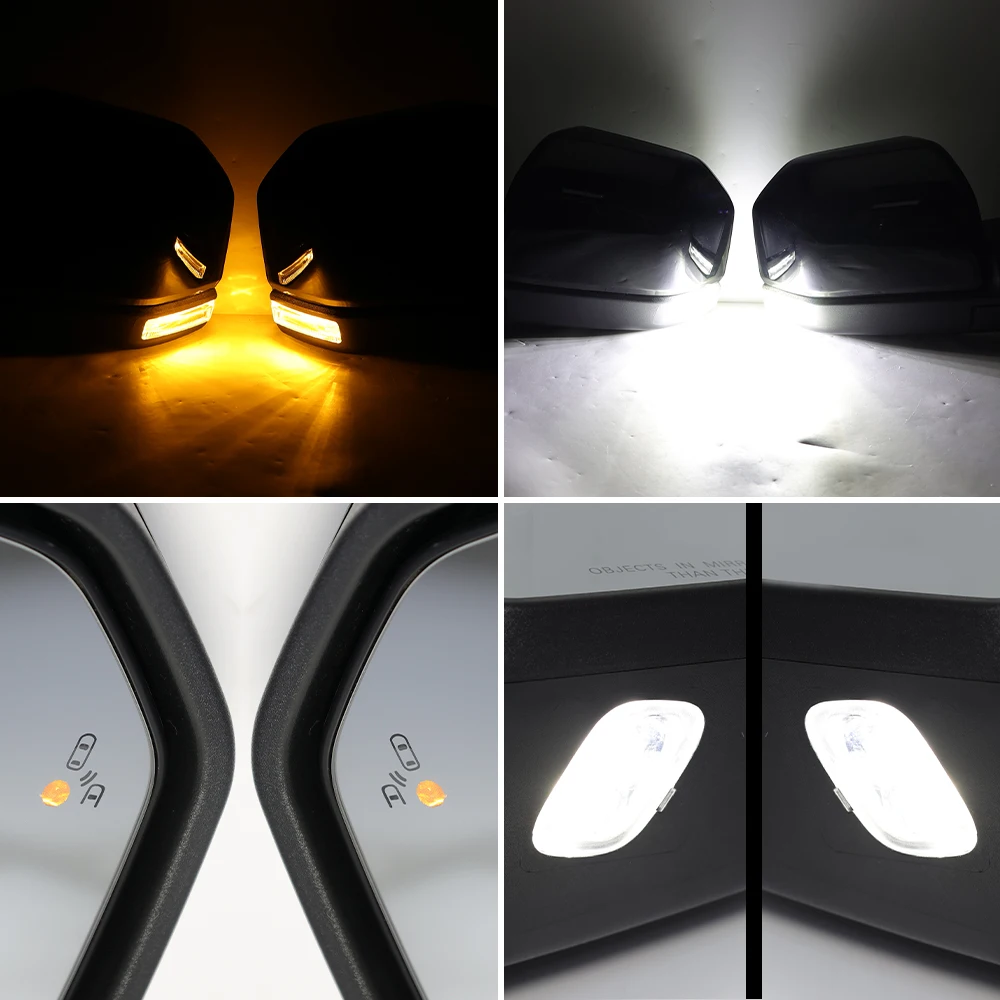 18 دبابيس مرآة الرؤية الخلفية الجمعية لفورد F150 2015-2020 النسخة الأمريكية قوة أضعاف الذاكرة البركة ضوء الجانب مرآة اكسسوارات السيارات