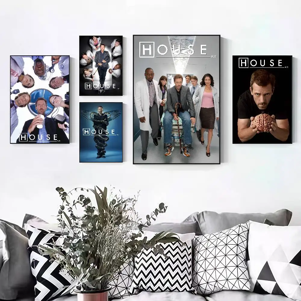 Hot TV H-House Peelable Self-adhesive Poster Stickers Are Suitable For Frameless Wall Decoration In A Room