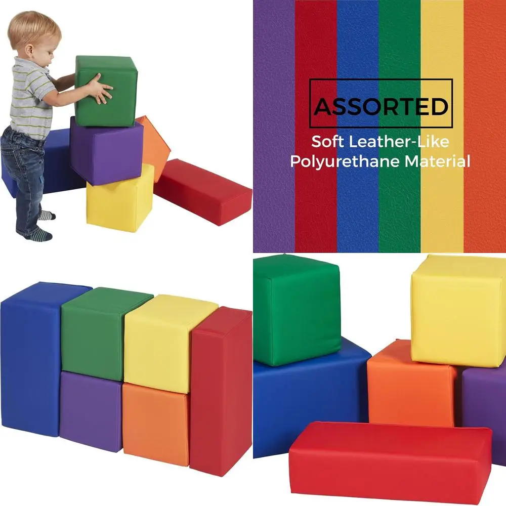 ソフトスケープ スタッカブル フォームブロック - 幼児向け組み立て遊びセット 6個入り