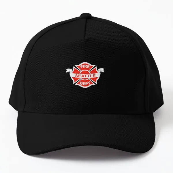 Seattle Fire Department Badge Station  Baseball Cap Hat Mens Hip Hop Casquette Casual Sun Black Snapback Bonnet  Solid Color