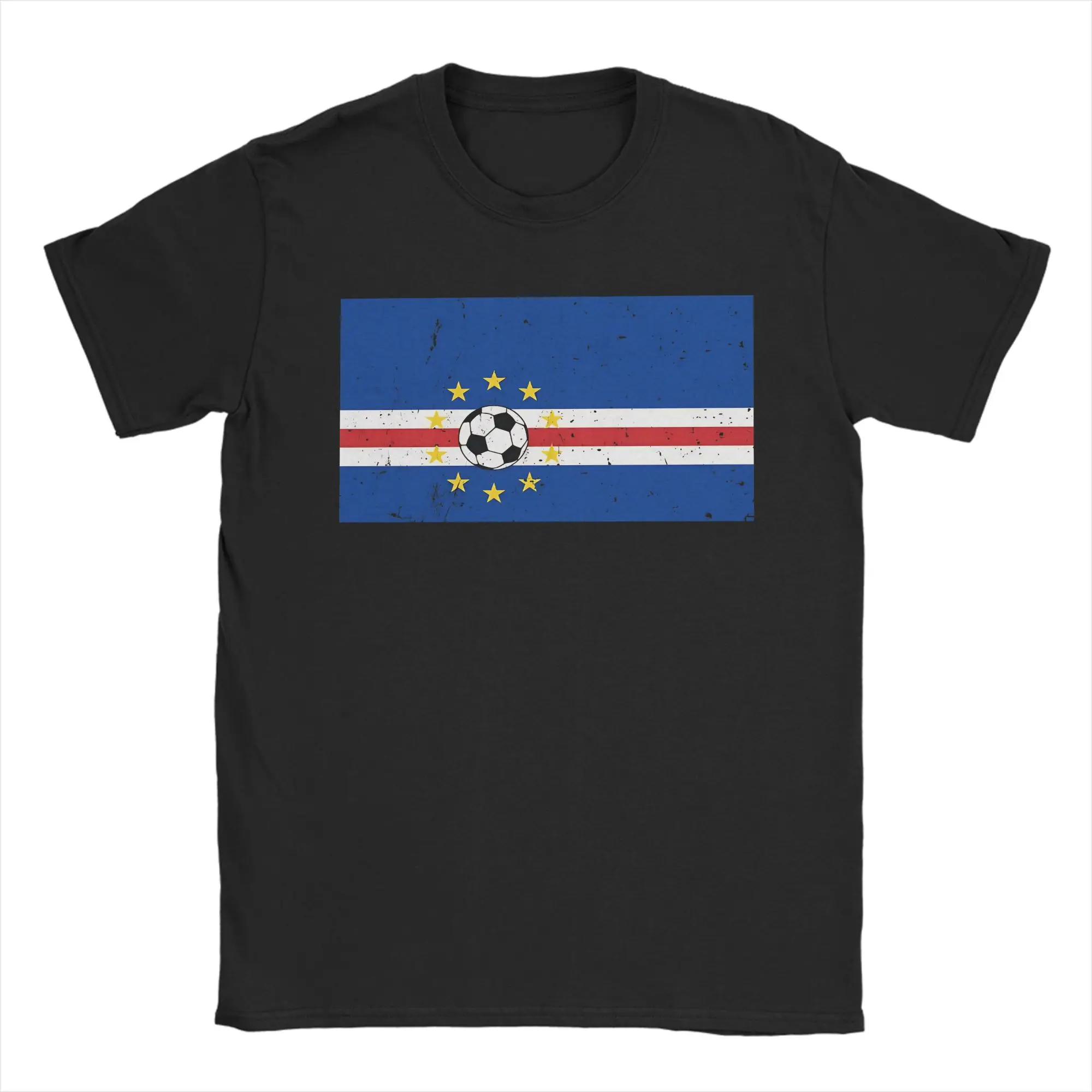 Cabo Verde Flag Atlantic Island Heritage T Shirt Summer  Vintage T Shirts 100% Cotton Novelty Tshirt For Man Casual Tops