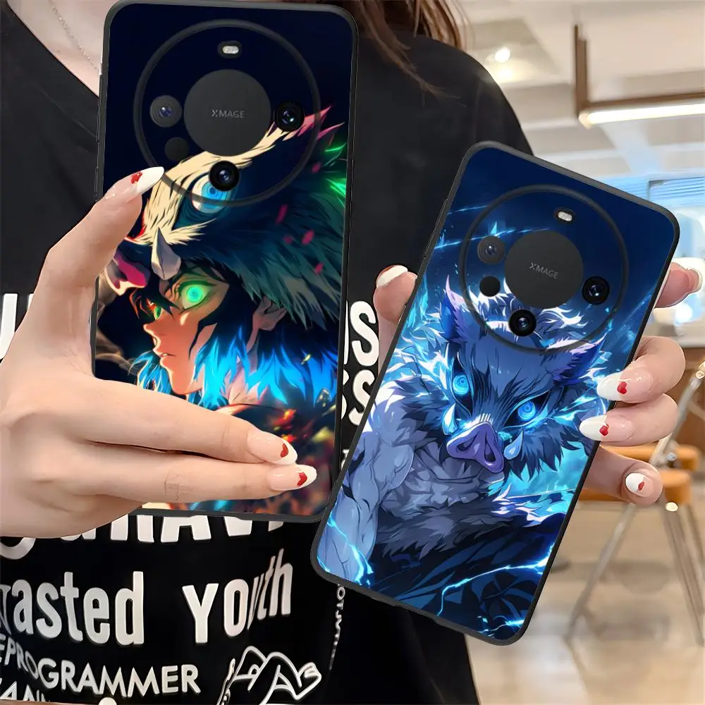 حافظة هاتف Demon Slayer Inosuke لهاتف Huawei Mate 60 50 40 30 20 10 Pro Plus Lite E 5G طباعة ملونة واقية فاخرة جميلة