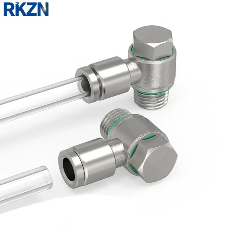 304 Stainless Steel Pneumatic Quick Connector PH-G Tracheal Hose G Thread G1/8 G1/4 G3/8 External Hexagonal Rotating Hinge Joint