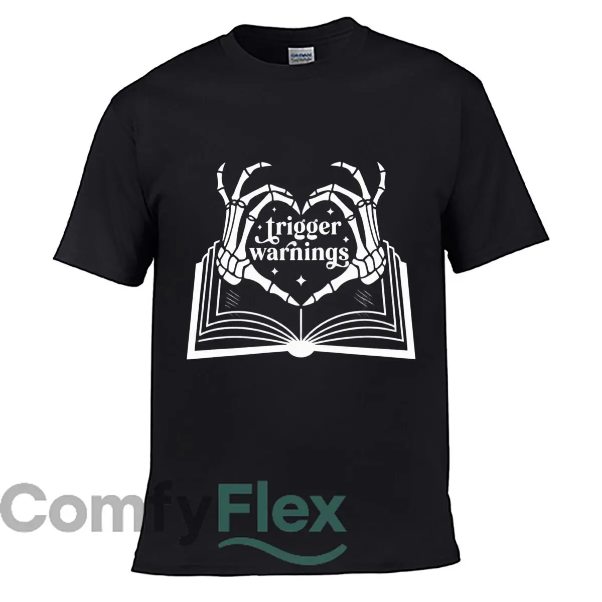 Trigger Warnings Open Book Reading Design short-sleeved T-shirt