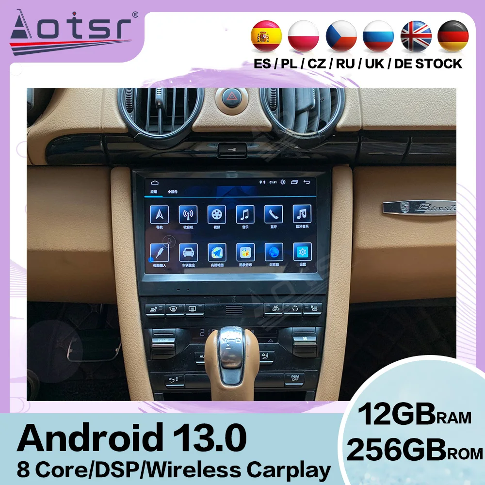 Android Smart Display For Porsche Boxster GPS Navi Sensitive and intelligent Carplay Stereo Multimedia Car Radio  Head Unit