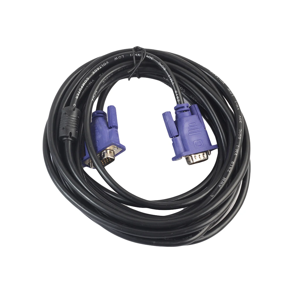 

5 Meters VGA Cable Male to Male Monitor Cable Video Adapter Cable with Ferrite Cores for Computer PC HDTV Projector Display