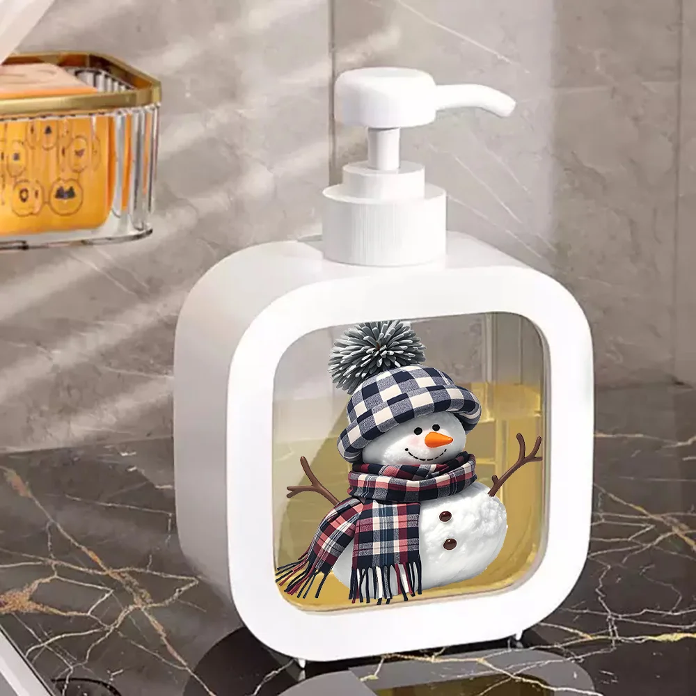 

Cute Snowman Glass Soap Dispenser(Pump): Moisturizing, For Bath/Kitchen Sink, Decorative, Kitchen Soap Holder