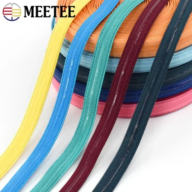 2/4/10M 10mm Silicone Elastic Band For Clothes Bra Non-slip Stretch Ribbon Underwear Rubber Bands DIY Belt Sewing Accessories