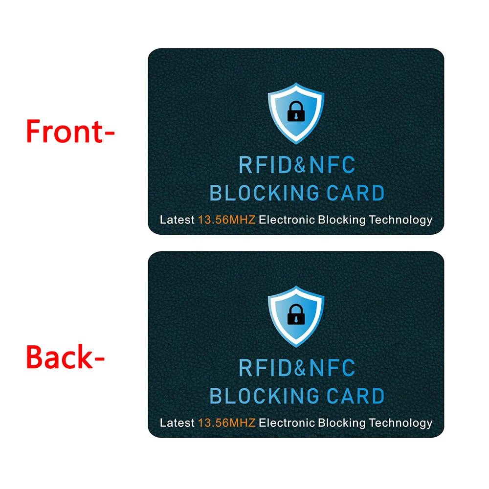RFID-Blockierungskarten – 6er-Pack, erstklassiges kontaktloses NFC-Debit-Kreditkarten-Passschutz-Blocker-Set für Männer und Frauen – Detail 8