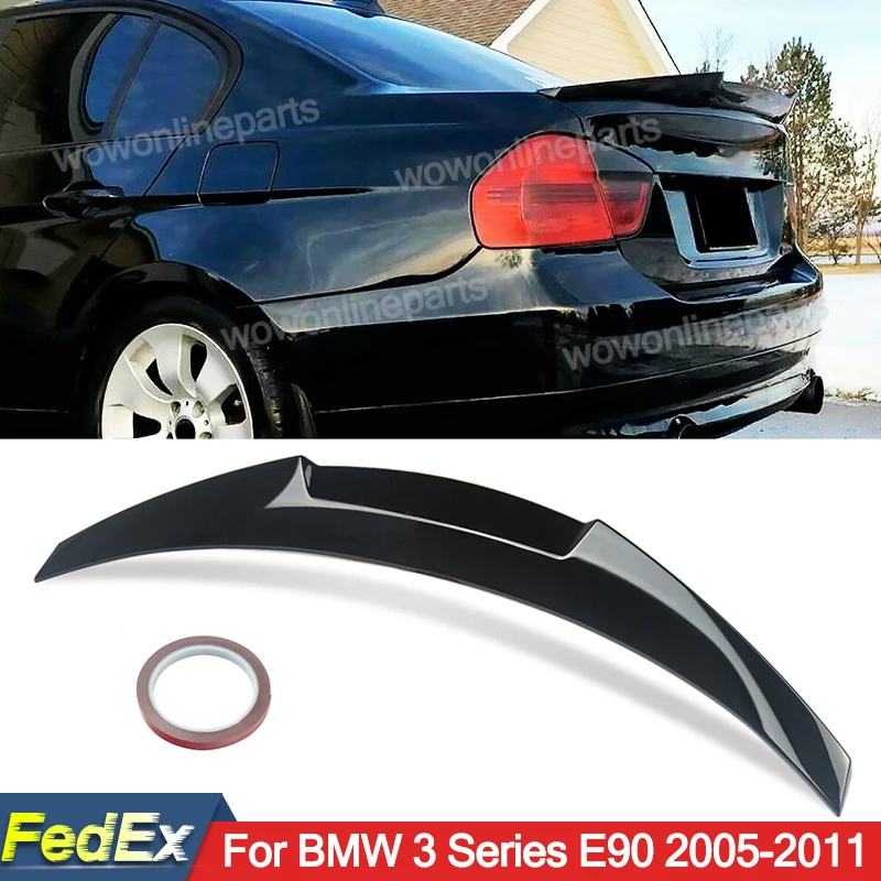

For BMW 3 SERIES E90 Tail Roof Spoilers Wings 316i 318d 320d 330d SALOON 2005-2011 M4 STYLE REAR TRUNK BOOT SPOILER CARBON LOOK