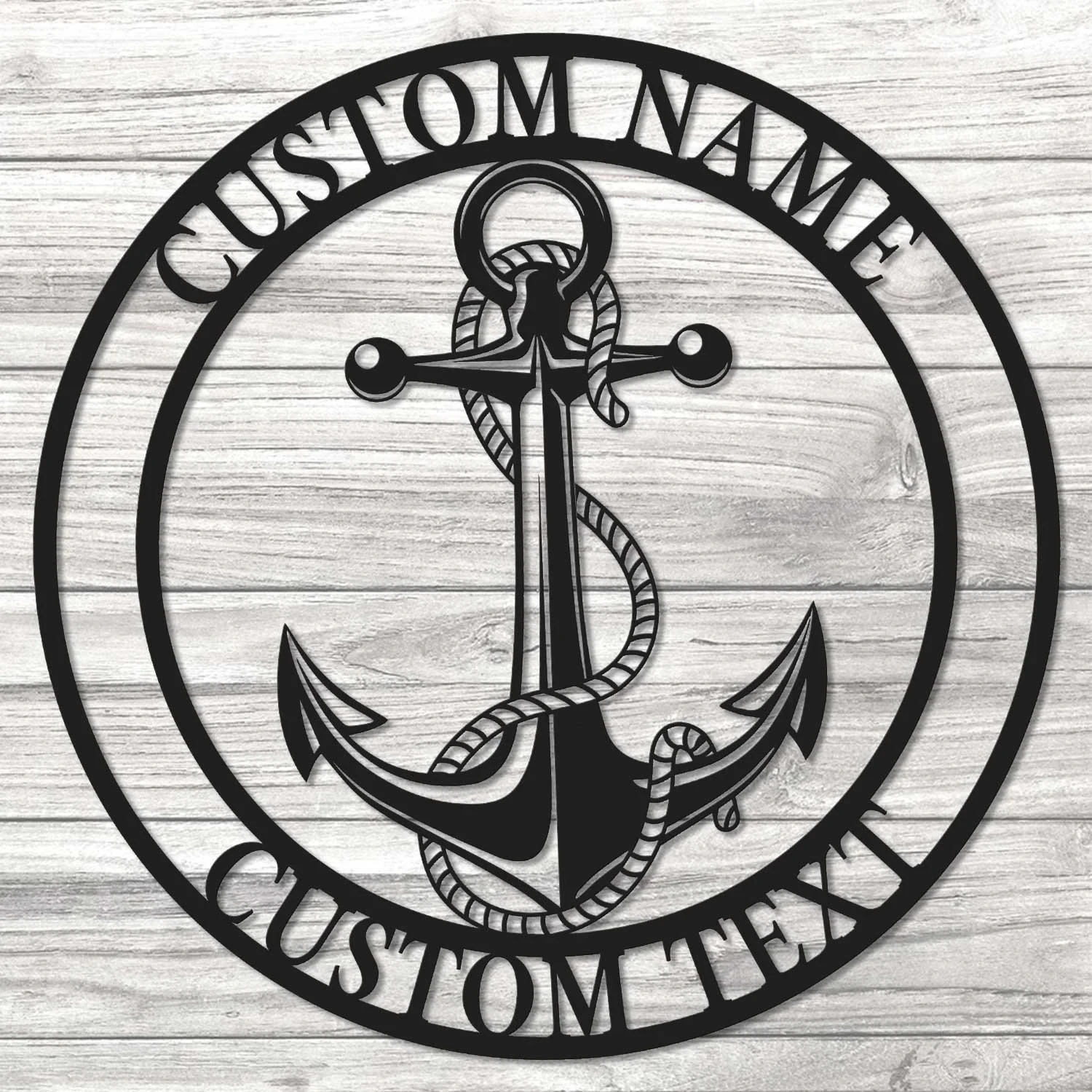 Custom Anchor Metal Sign Anchor Name Sign Anchor Sign Metal Anchor Sign Anchor Wall Decor Metal Family Name Sign